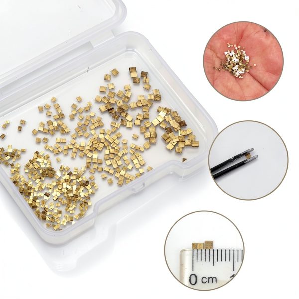 14K Gold Solder 0.5g (0.32DWT) 1.5x1.5mm Low Temp Chip for Jewelry-1