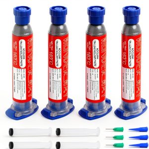 Wonderway Sn63/Pb37 T4 Tin Lead Solder Paste 183℃ Melting Point No-Clean(30gx4Packs)-0