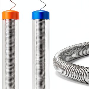 WLuogcu60/40 Solder Wire, 0.8mm & 1.0mm Rosin Core Solder, Low-Temperature Solder for Electronics & Electrical Component Repair, 27g Net Weight-0