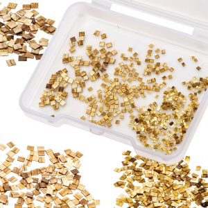 14K Gold Solder 0.5g (0.32DWT) 1.5x1.5mm Low Temp Chip for Jewelry-0