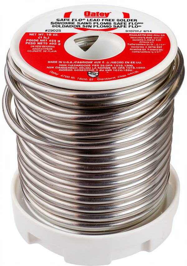 Safe-Flo 29025 Wire Solder by Oatey 1 lb Silver Gray Lead-Free Solder-0